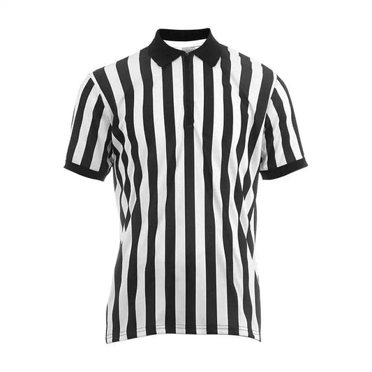 Striped Referee Shirt Men Official Pro-Style Collar Referee Shirt Gym Sporting Soccer Basketball Sports Clothes Striped Shirt - findify 2025