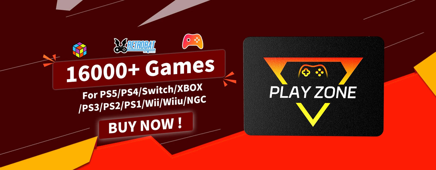 Launchbox OS 500GB Portable Gaming HDD Retro Game Console with 3700+PC/3D Games for PS4/PS3/PS2/PS1/Wii/Wiiu for Wins PC/Laptop