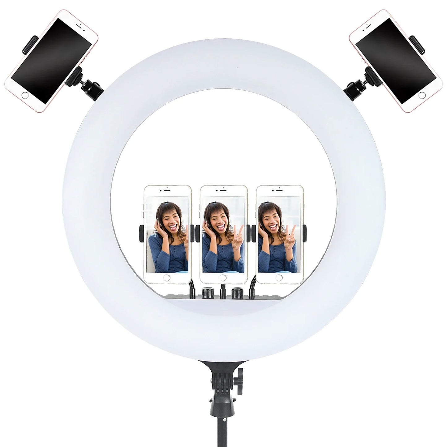 Fusitu FT-54 LED Ring Light Dimmable Selfie Lamp Stand Phone Holder For Video Live Profissional Photography Lighting kit