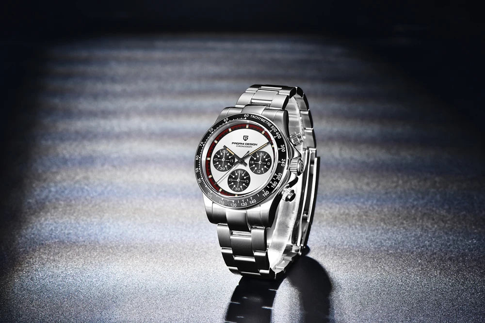 PAGANI DESIGN Men Quartz Wristwatches VK63 Watch For Men Ceramic Bezel Chronograph Sports Waterproof Stainless Reloj Hombre 2023