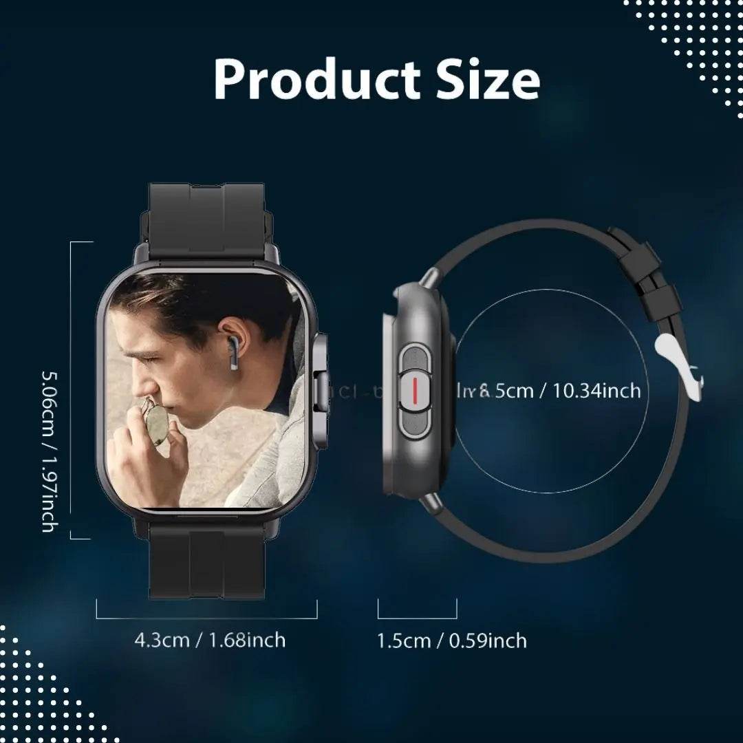 2 in 1 Built-in Smartwatch with Earphone Multi-Sport NFC Call Smart Watch with Earbuds Headphone for iPhone Android Smartphone - findify 2025