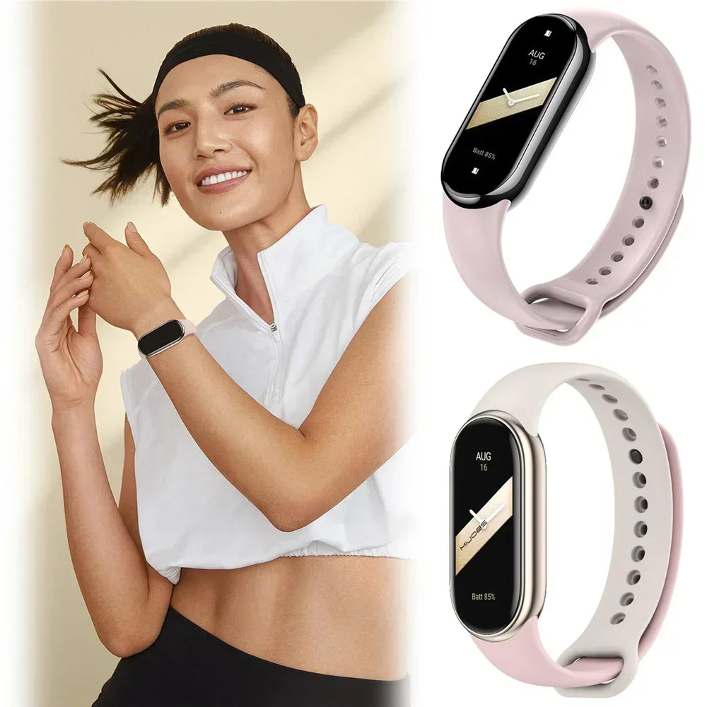 Sport Silicone Strap for Xiaomi Mi Band 9 NFC Replacement Bracelet Belt for Xiaomi Mi Band 8/9 Wriststrap Smartwatch Accessories