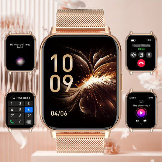 New Smartwatch 1.85 Inch, Wireless Make/Receive Calls Multiple Sports Modes Sedentary Reminder Weather Forecast Message Notification Multi-Sports Mode Compatible With Android And Apple Phones Smartwatch For Men And Women Best