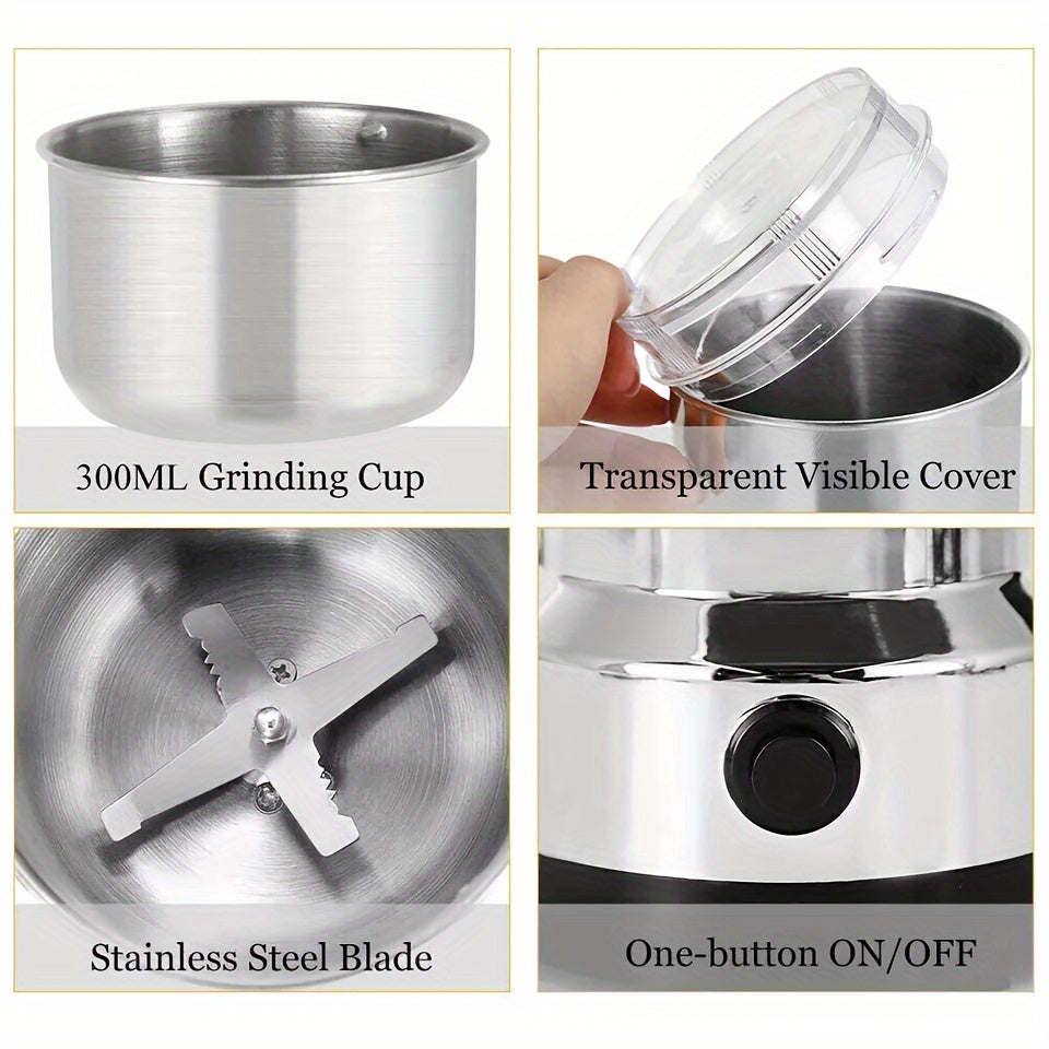 Electric Coffee Bean Grinder Nut Seed Herb Grind Spice Crusher Mill Blender Grinder