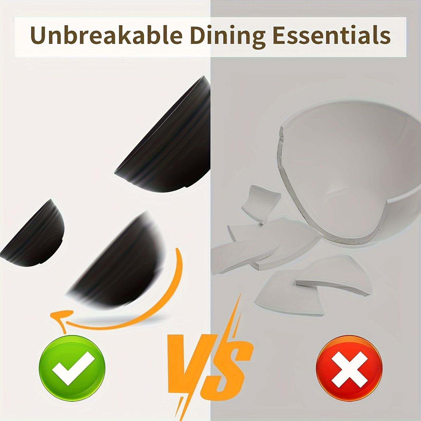32Pcs Wheat Straw Dinnerware Sets, Lightweight Plates and Bowls Set, Plastic Reusable Plates, Microwave Dishwasher Safe, Reusable Dinnerware, Black Set 8 Dinner Plates, 8 Dessert Plate, 8 Cereal Bowls, 8 Cups.