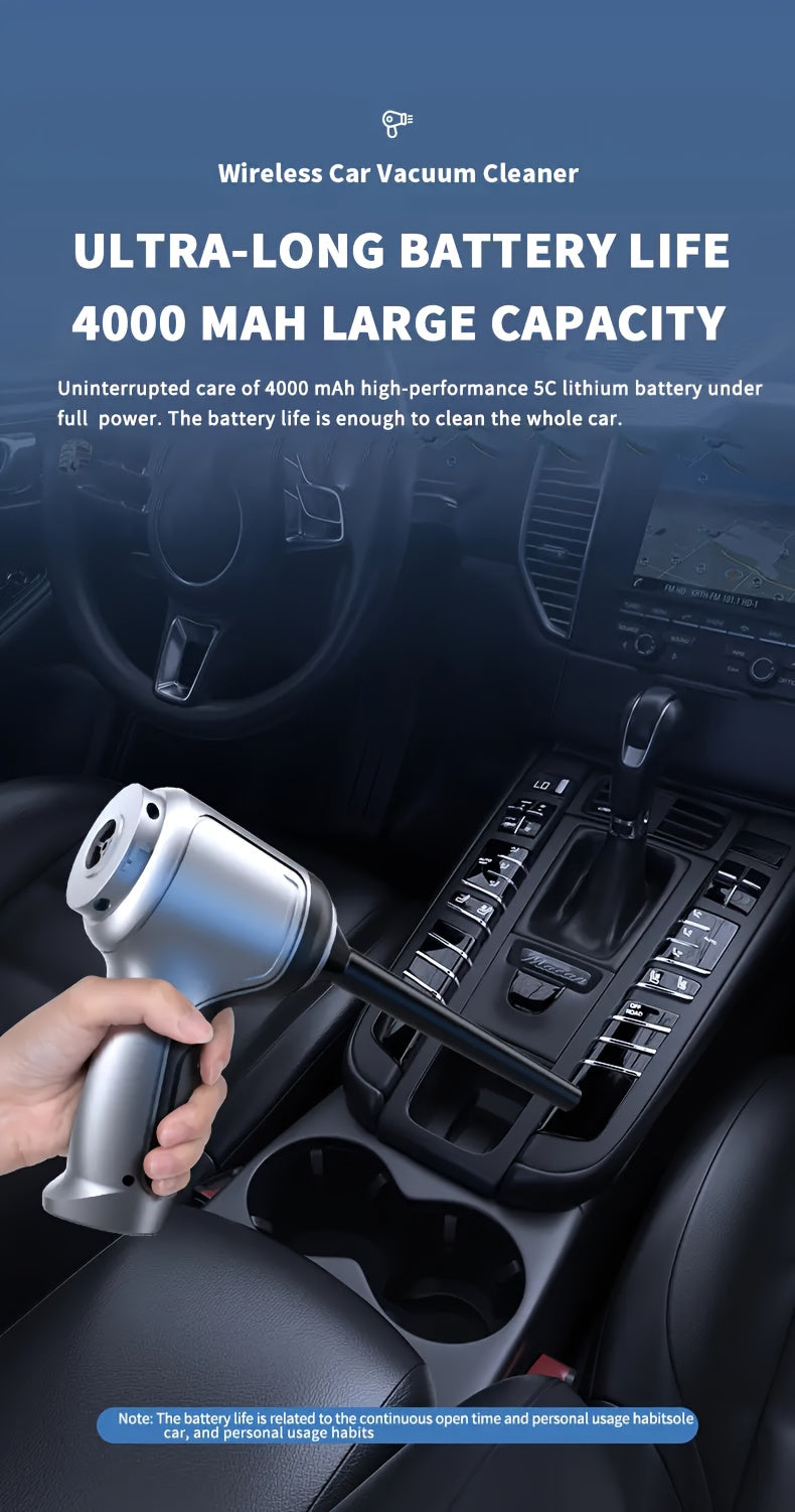 1pc Small Strong Car Vacuum Cleaner, Wireless, Blowing And Suction All-in-One Vacuum Cleaner, Suitable For Cleaning Home, Keyboard, Sofa, And Wet And Dry Vacuum Cleaner Vacuum Cleaning Accessories