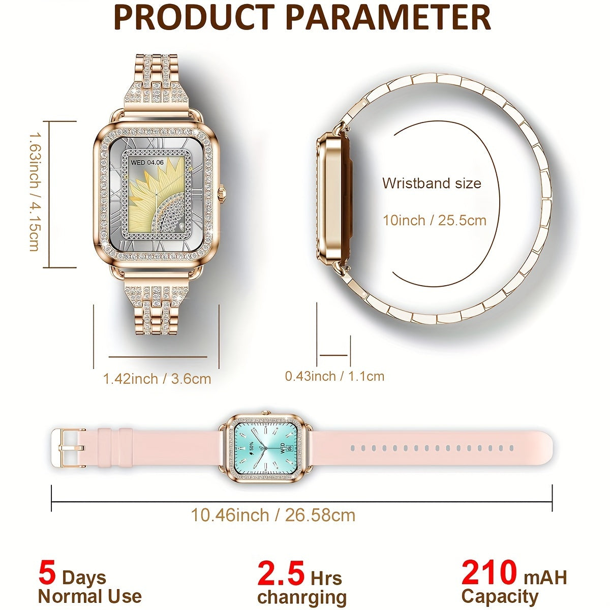 Women's Luxury Smart Watch Wireless Answer/Dial, 1.57" HD SmartWatch For Android And IOS Phones, Multi Sport Modes, Fitness Watch, AI Voice Assistant, Notifications, Remote Camera, DIY Watch Dial, Music Player, Weather Report