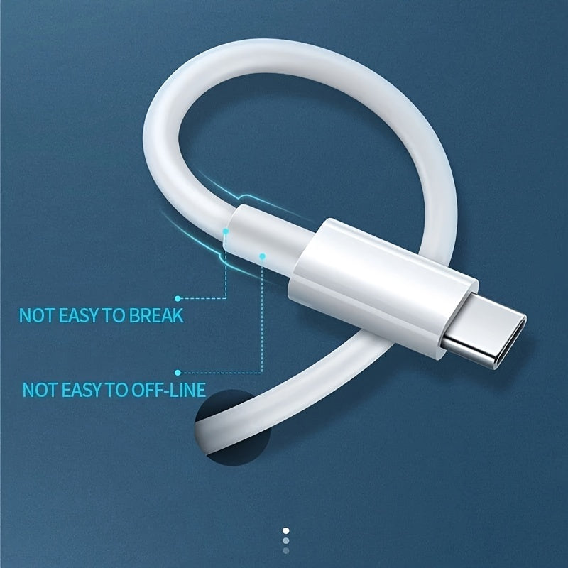 60W USB Quick Charge PD Cable: C to C Type, Ultra Durable, Suitable for Samsung and Xiaomi Phones - 20,000+ Bend Lifespan Guarantee