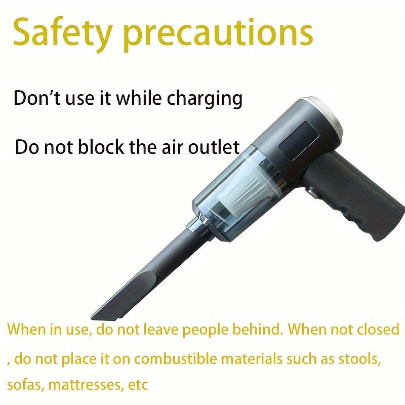1PC Portable Home and Car Cleaning Vacuum Cleaner Mini Vacuum Cleaner Handheld Vacuum Cleaner Multi-functional Surface. Pet Hair and Hard Floor Friendly - Very Suitable for Home and Car Cleaning Wireless Car Vacuum Cleaner, C