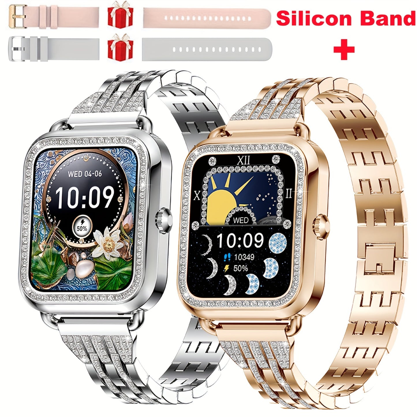 Women's Luxury Smart Watch Wireless Answer/Dial, 1.57" HD SmartWatch For Android And IOS Phones, Multi Sport Modes, Fitness Watch, AI Voice Assistant, Notifications, Remote Camera, DIY Watch Dial, Music Player, Weather Report