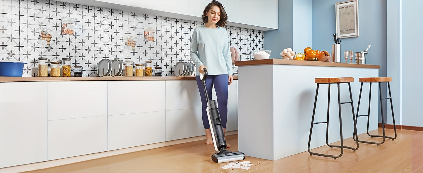 2024 Cordless Vacuum Mop Combo, Wet Dry Vacuum Cleaner with Self-Cleaning, Long Runtime, LCD Display, Perfect for Hard Floors and Sticky Messes, AC1 Elite