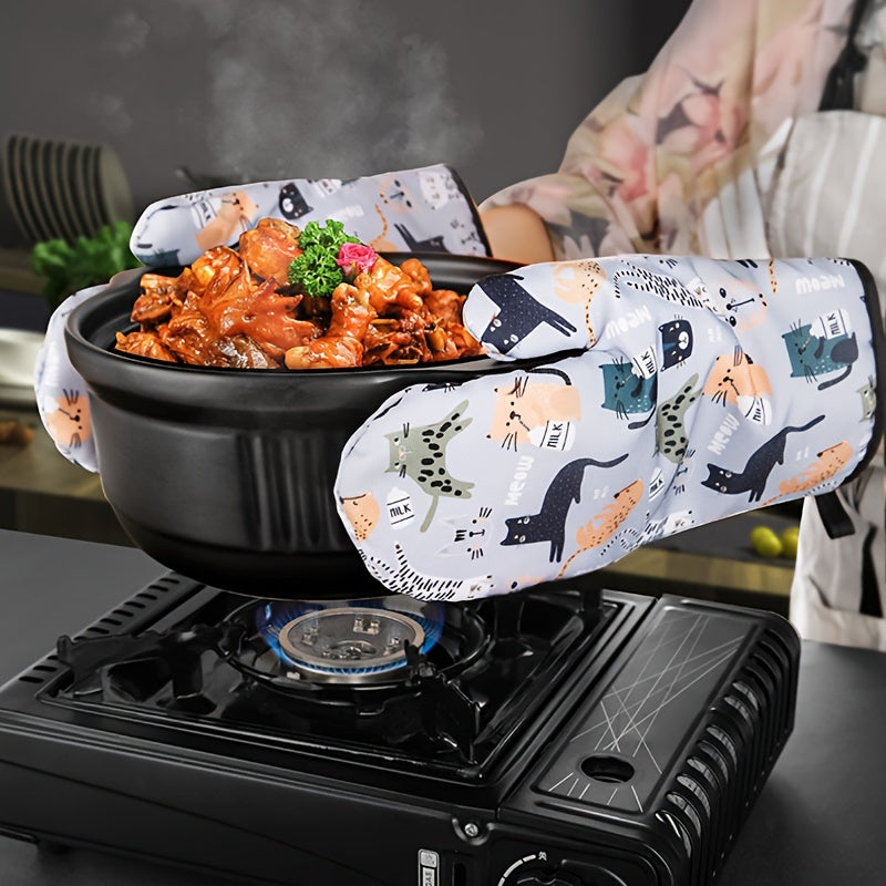 1pc Cartoon Creative Cat Oven Insulation Gloves, Microwave Oven & Baking Gloves