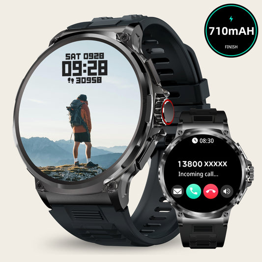 TIZOOP Outdoor Smart Watch with 1.85" HD Display, 710mAh Long-Lasting Battery, 100+ Sports Modes, Step Tracking, Activity Reports, and Water Resistance for Android and iOS Phones