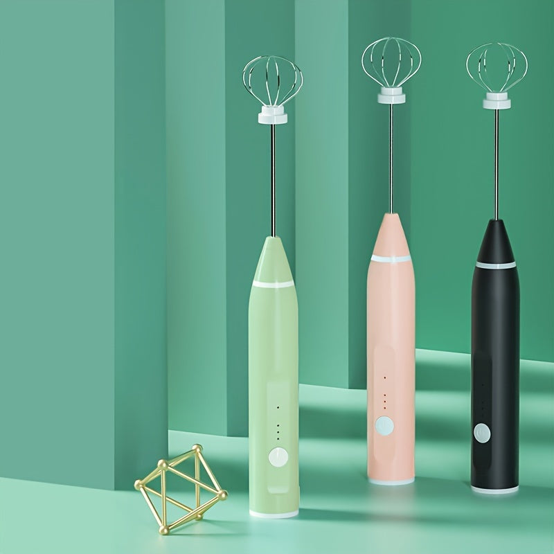 1pc Electric Milk Frother Portable Egg Beater USB Rechargeable Handheld Coffee Blender Milk Shaker Mixer Foamer Food Blender