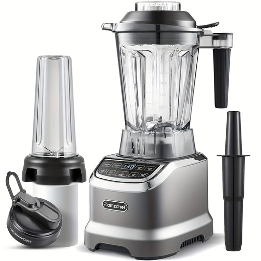 AMZCHEF Smoothie Countertop Blender, 1800 W Professional Blender For Kitchen With 600ml Travel Bottle, High-Speed Blender For Shakes, Smoothies, Ice Crushing, Frozen Fruits