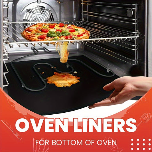 2-Pack Durable Non-Stick Teflon Oven Liners - 16x24 Inch Heavy Duty Plastic Grill Pads for Electric, Gas, Convection, Microwave Ovens and Grills