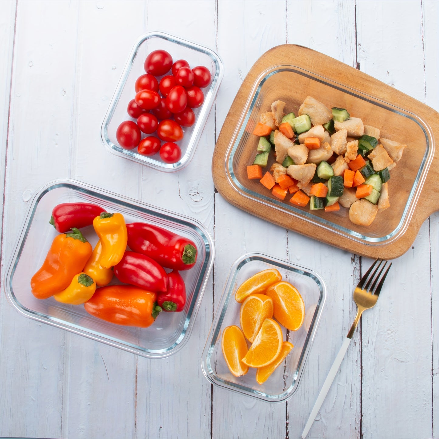 16 Pack Glass Meal Prep Containers, Food Storage Containers with Airtight Lids, Dishwasher/Microwave/Oven/Freezer Safe Glass Containers for Leftovers