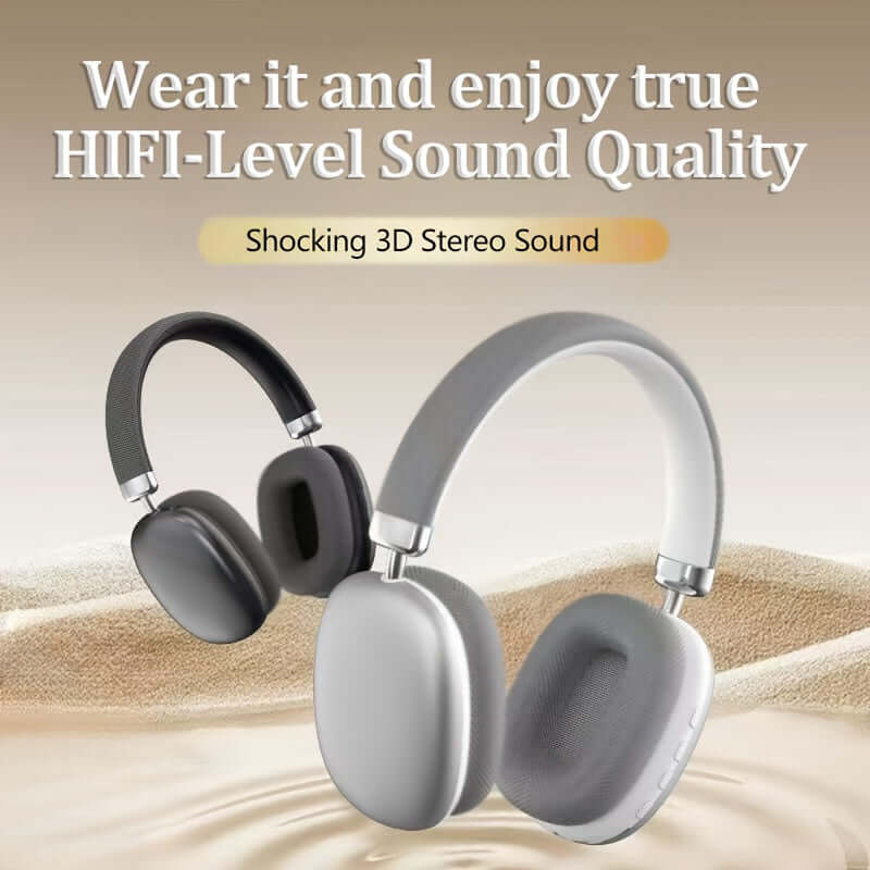 HIFI Stereo Wireless Headphones - Over-ear Lightweight Immersive Audio With Microphone For Gaming, Computers, Home Office Phones