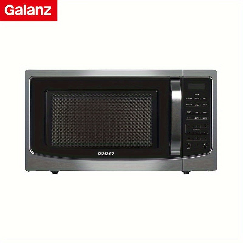 Galanz Countertop Microwave Oven 1.6 Cu Ft With Removable Turntable 1100W 6 Auto Menus Stainless Steel