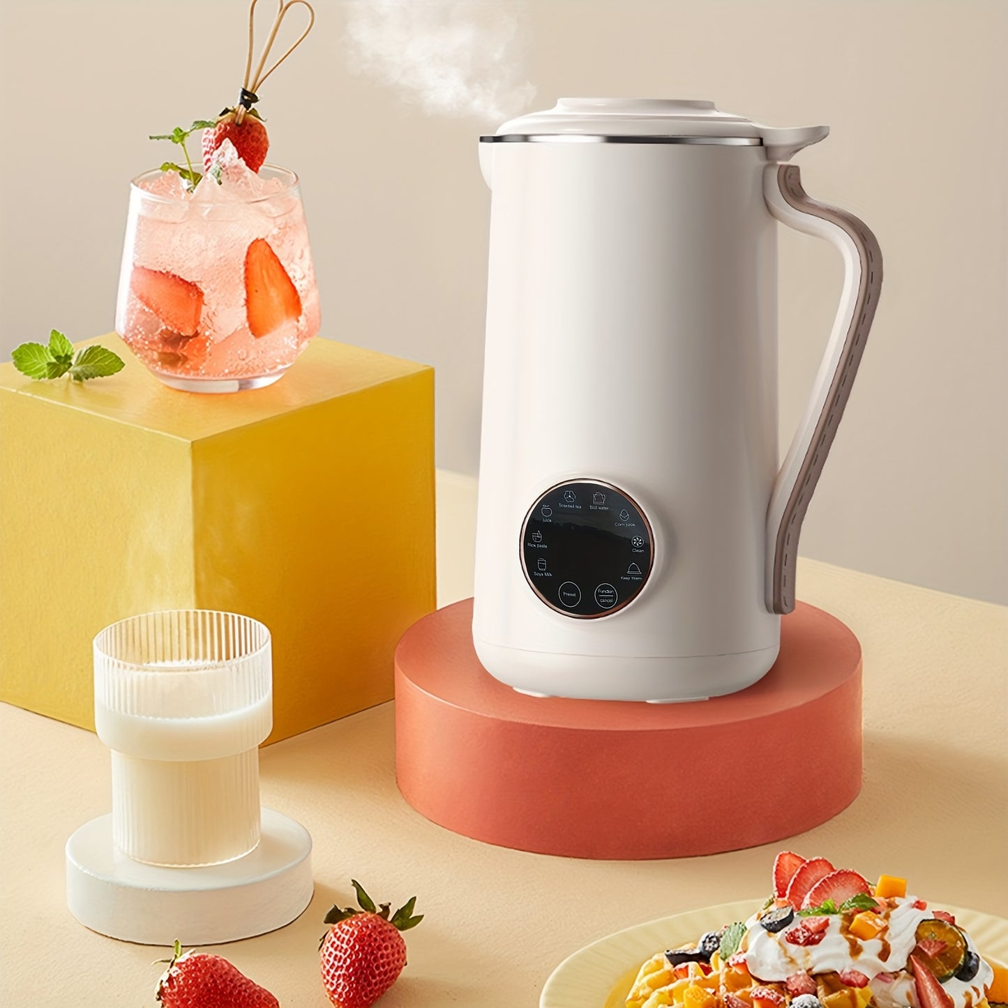 [Smart Milk Maker] Compact Smart Soy Milk Maker | Fully Automatic Food Processor, Blender, And Multifunctional Portable Juicer