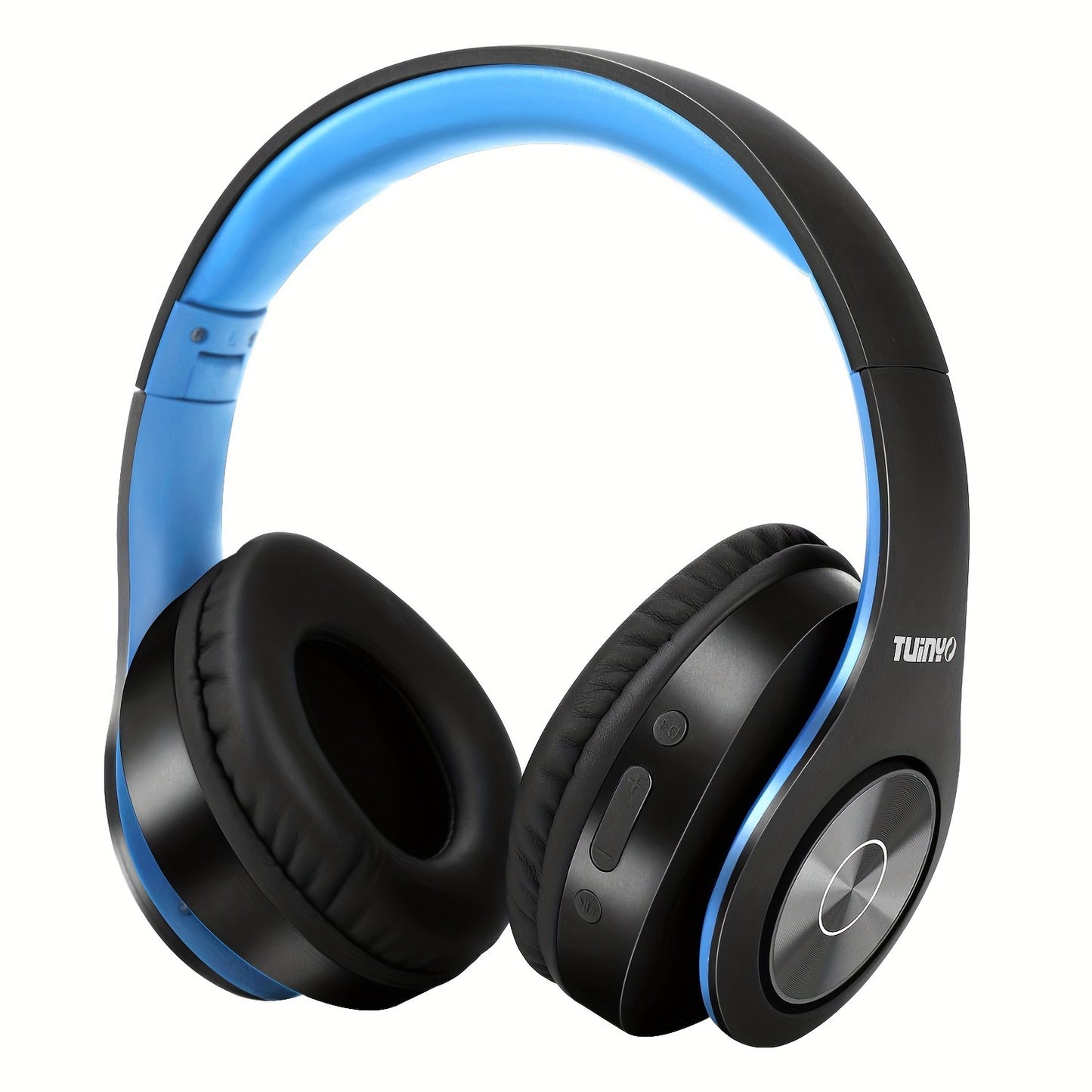 40H Wireless BT Headphones - TUINYO Over Ear Stereo Headset with Deep Bass, Soft Memory-Protein Earmuffs, Built-in Mic for PC/Cell Phones/TV Wired Mode