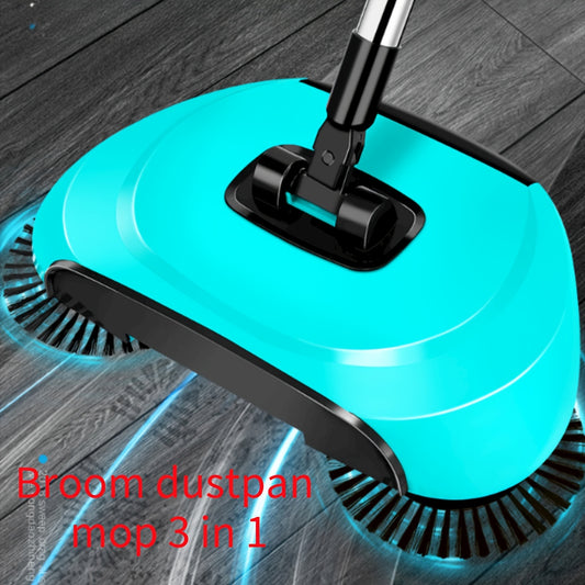 1set, 3 In 1 Multifunctional Hand Push Sweeper, Vacuum Cleaner, Hand Push Sweeping And Moping Machine, To Remove Garbage, Pet Hair And Dust, Dry And Wet Use, Suitable For Hardwood Ceramic Tiles, With 1/2/5/10 Cloth, Cleaning