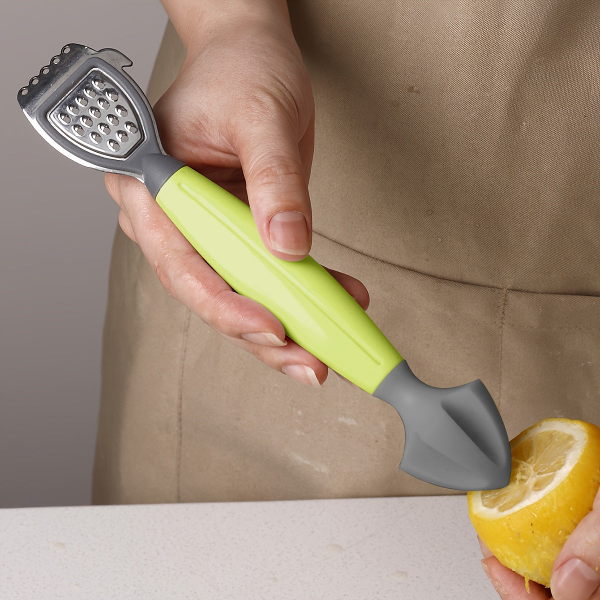 1pc Soft Handle Lemon Peeler, Zester, Fruit Reamer, Cheese Grater, Citrus Squeezer, Kitchen Tool, Accessory, Bar Supply