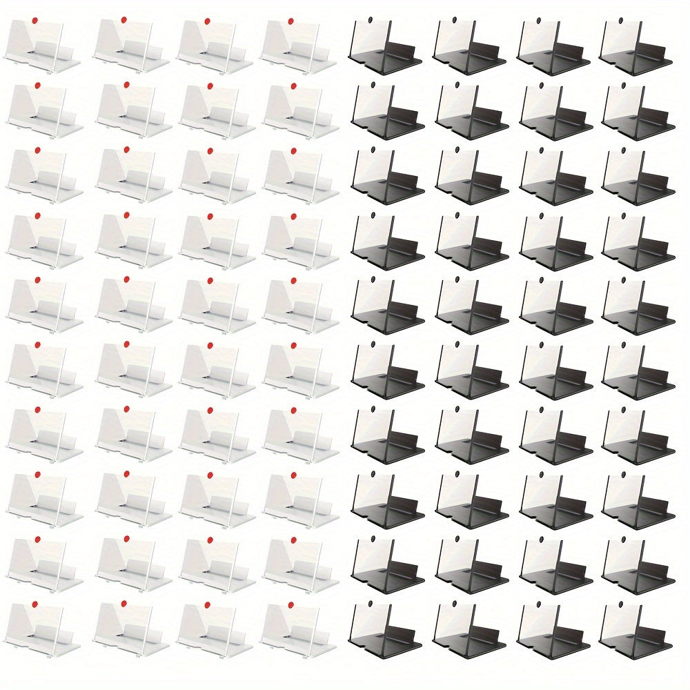 ODOMY 100pcs 50pcs Black/50pcs White 14inch Mobile Phone Screen Magnifier Anti-Radiation HD Magnifying Projector Eye Protection Cell Phone Screen Enlarger Pulling Type Phone Stand Screen Amplifier Compatible All Phones for Mo