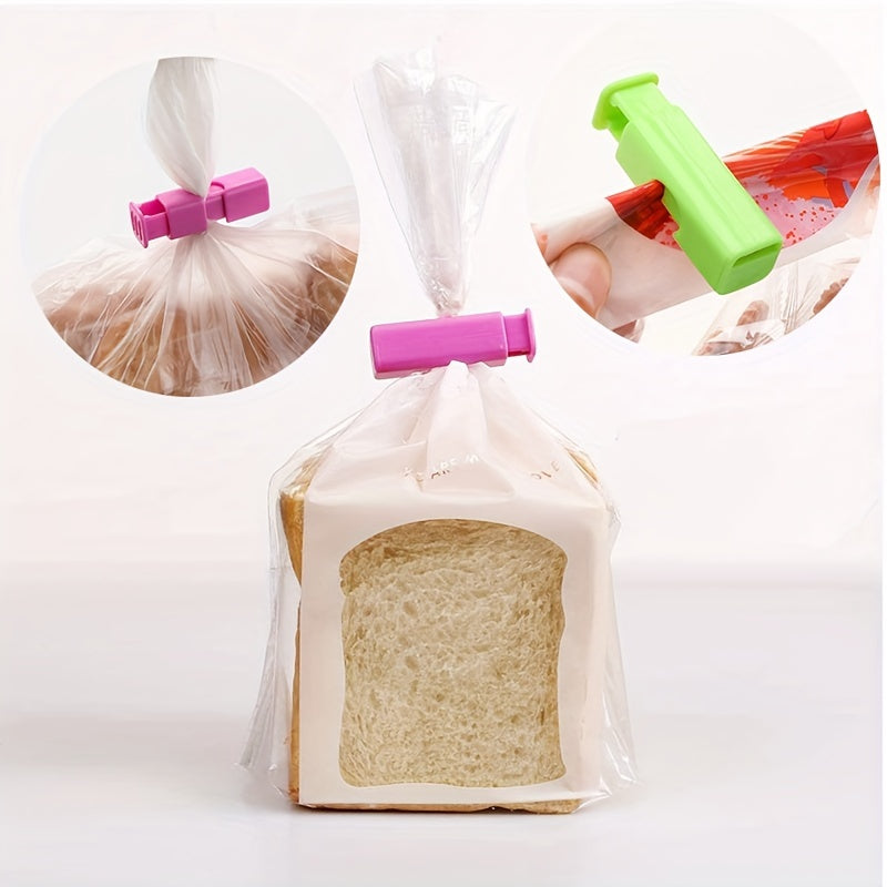 [Durable Bag Clips] 12pcs Multi-Color Easy Squeeze & Lock Bag Clips | Durable Plastic, Secure Seal for Various Bags, Perfect for Bread & Snacks, Kitchen Organization Must-Have