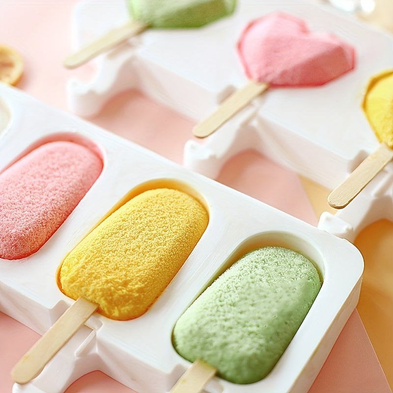 2/50pcs, Multiple Ice Cream Silicone Molds, Ice Pop Molds, For Home-made DIY Ice Cream, Cheese, Food-grade Fondant, Chocolate Cake Silicone Molds, Kitchen Supplies, Baking Tool