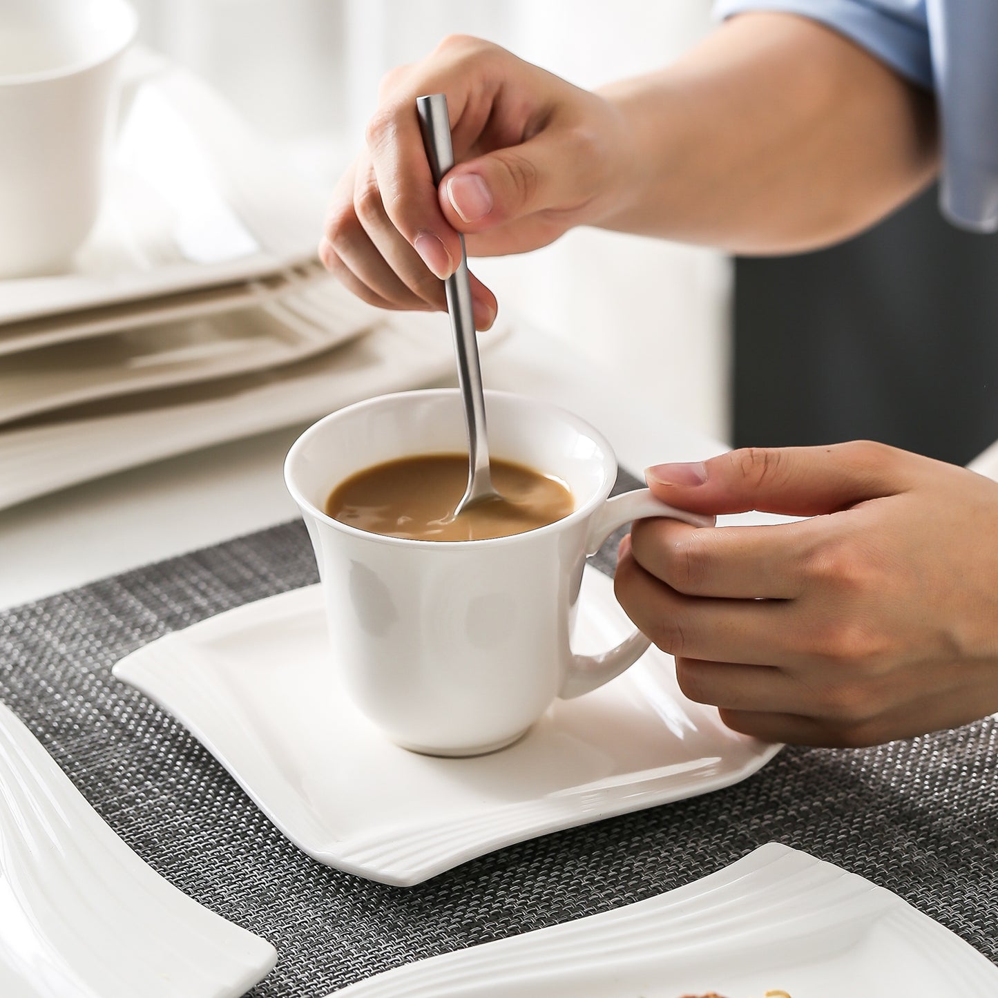 30-Piece Porcelain Dinnerware Set - Ivory White Elegance - Premium Quality, Scratch-Resistant, Includes Plates, Cups & Saucers - Microwave & Dishwasher Safe
