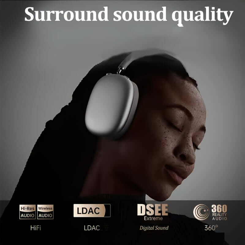 HIFI Stereo Wireless Headphones - Over-ear Lightweight Immersive Audio With Microphone For Gaming, Computers, Home Office Phones