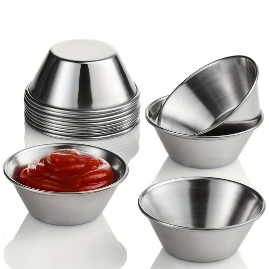 5pcs/10pcs/20pcs, Cupcake Cups, Small Sauce Cups 1.5 Oz, Commercial Dipping Sauce Cups, Reusable Condiment Cups, Portion Cups, Ramekins For Kitchen