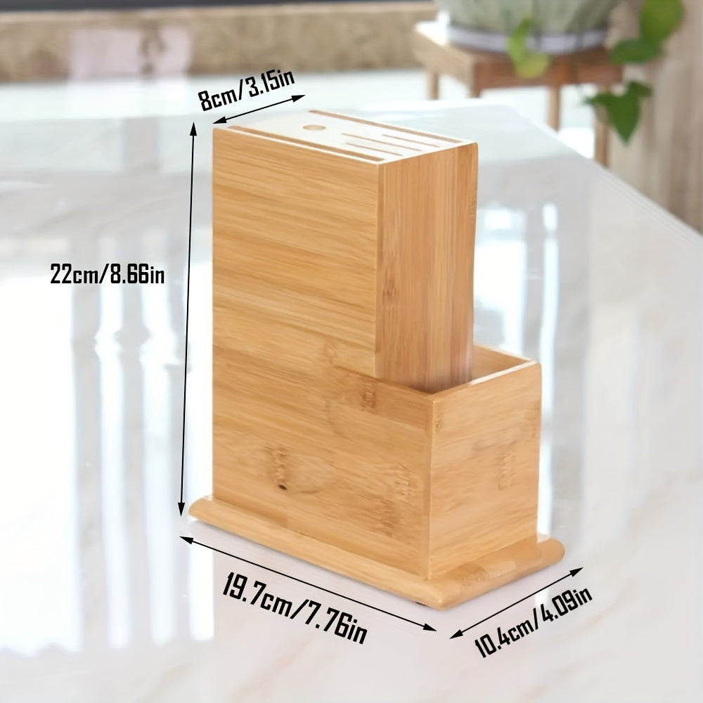 1pc Knife Storage Rack, Simple Bamboo Storage Rack, Kitchen Knife And Scissors Storage Rack, Chopsticks Storage Rack, Kitchen Supplies