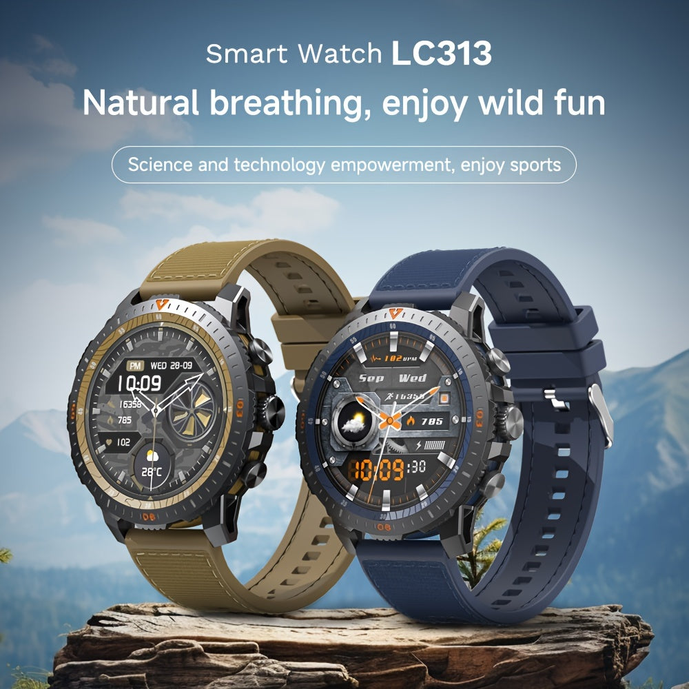 For Samsung Android Phones, Rugged Men's Smartwatch, Wireless BT5.0, Texting And Calling, With Voice Assist, 460P AMOLED Large Screen, 49mm Circle Screen, Smart Bracelet For Health Steward, Whatsapp Message Remind, With App F