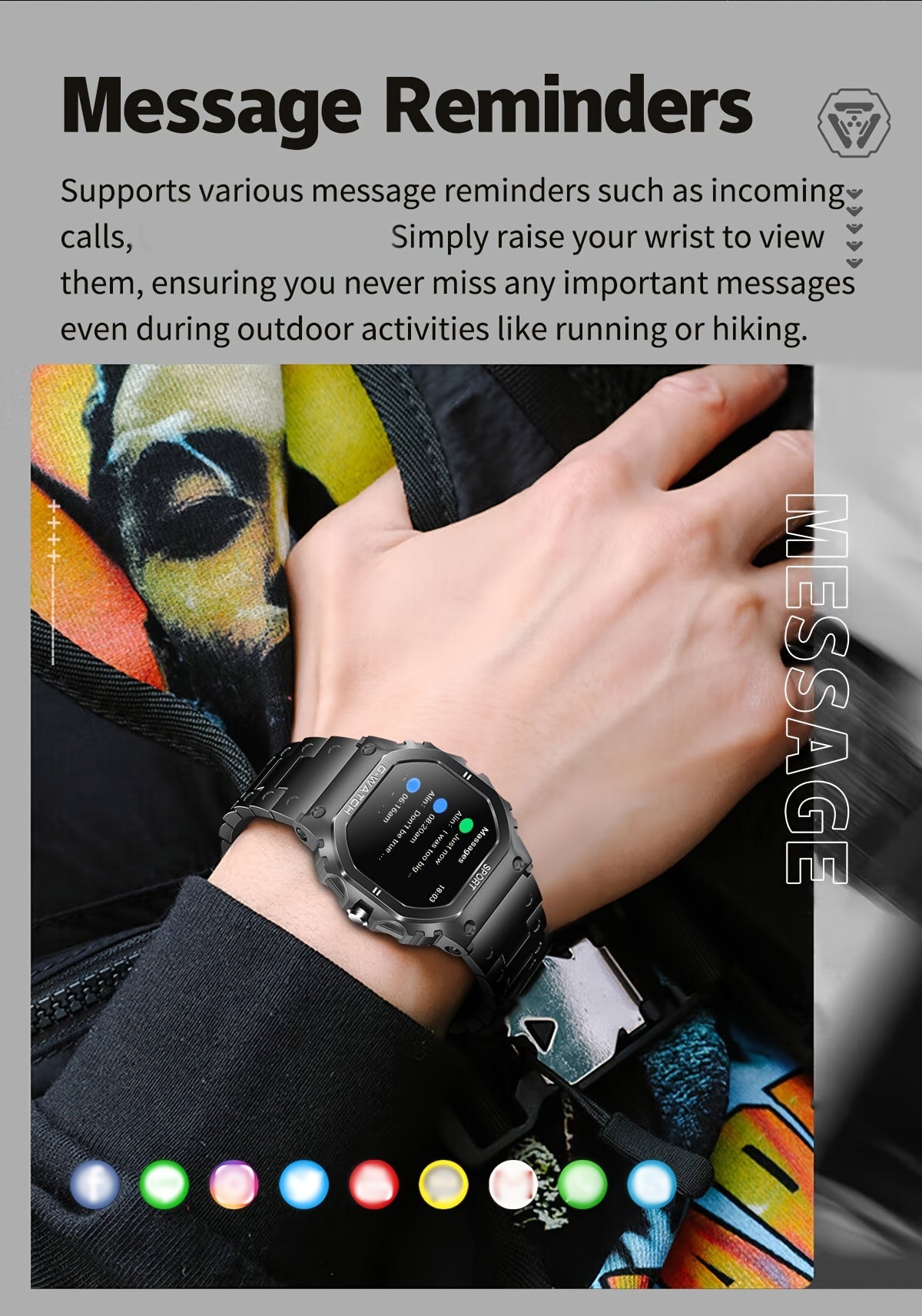 2024 New Smart Watch For Men 1.57 Inches Outdoor Sports Smartwatch With Answer/Make Call Compatible With IPhone And Android Phones G-SHOCK Style