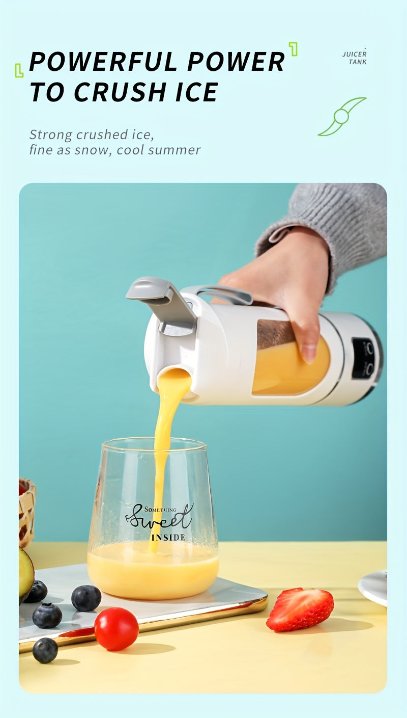 1500mAh Cord Travel Mini Juicer - Portable Citrus Juicers for Shakes and Smoothies - High-Speed Blender with 50W Power, Compact Size for Kitchen and On-The-Go Use