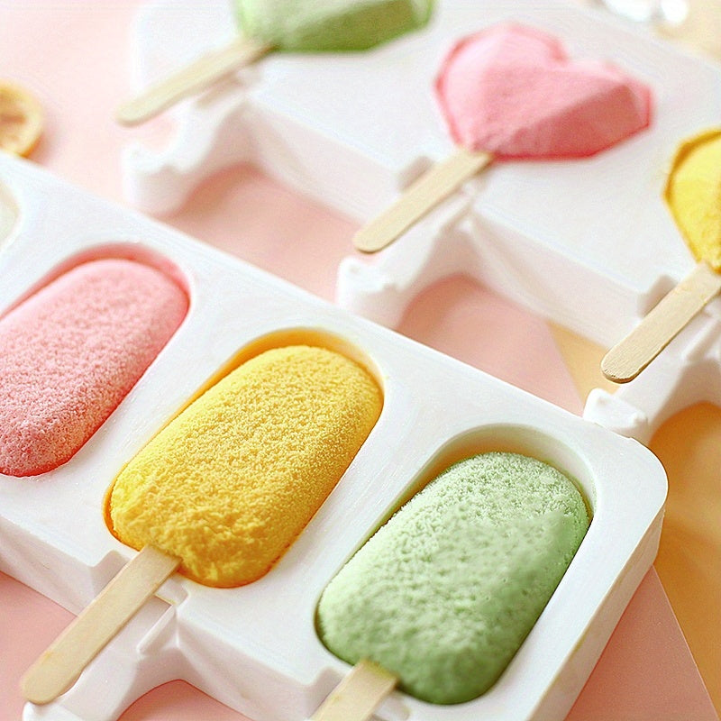 2/50pcs, Multiple Ice Cream Silicone Molds, Ice Pop Molds, For Home-made DIY Ice Cream, Cheese, Food-grade Fondant, Chocolate Cake Silicone Molds, Kitchen Supplies, Baking Tool