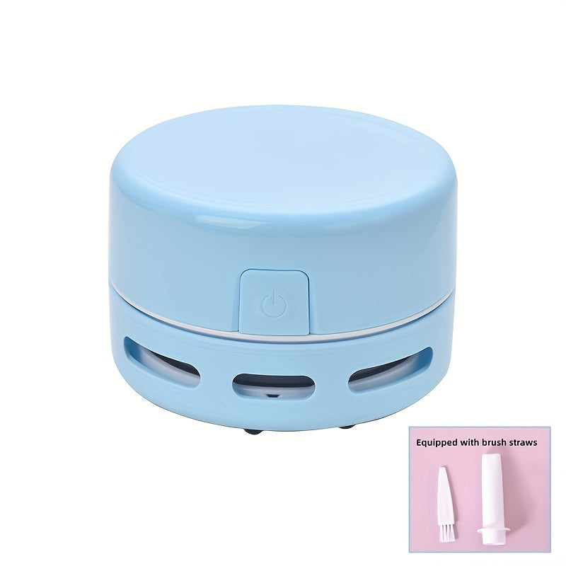 Mini Cute Desktop Vacuum Cleaner - Ultra-Portable Dust Buster with Powerful Suction - Effortlessly Cleans Corners, Adorable Design for Home & Office