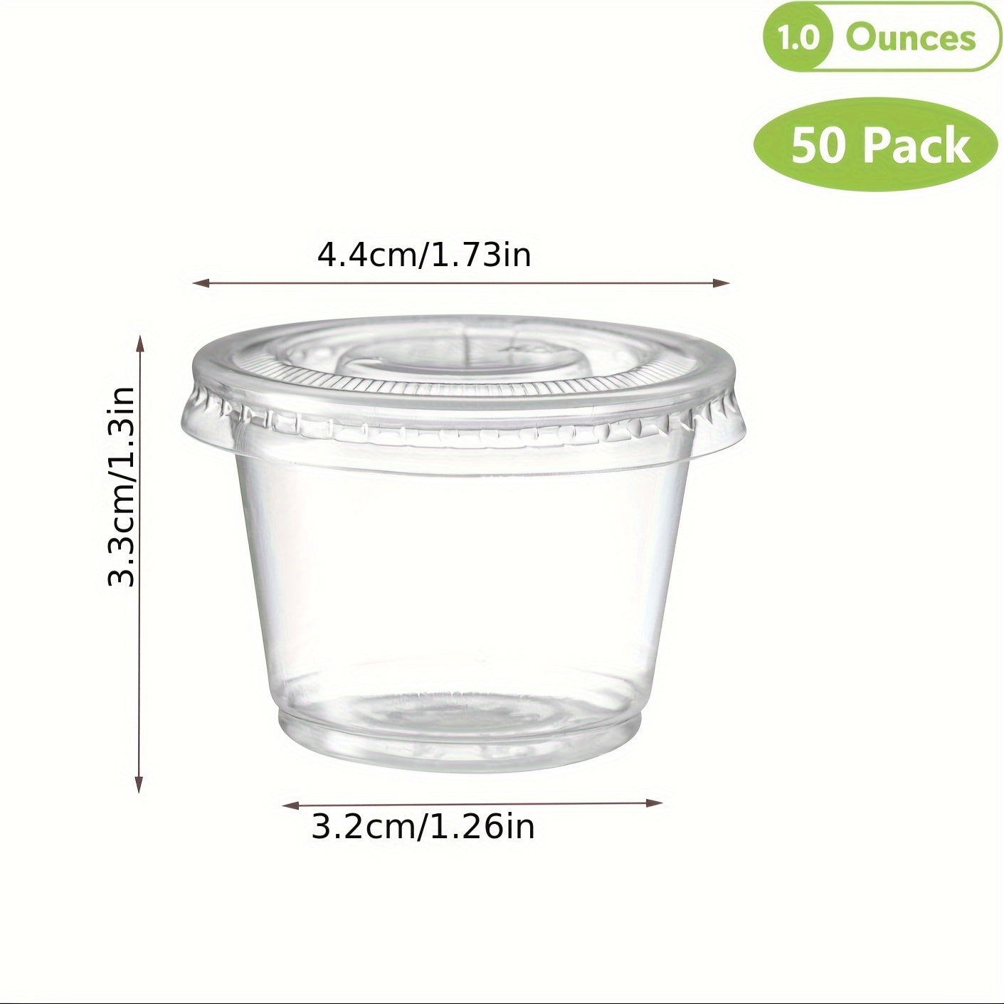 50/100pcs, Meal Prep Portion Cups with Lids - 2oz/3.25oz/5.5oz - Perfect for Salad Dressing and Condiments - Kitchen Accessories