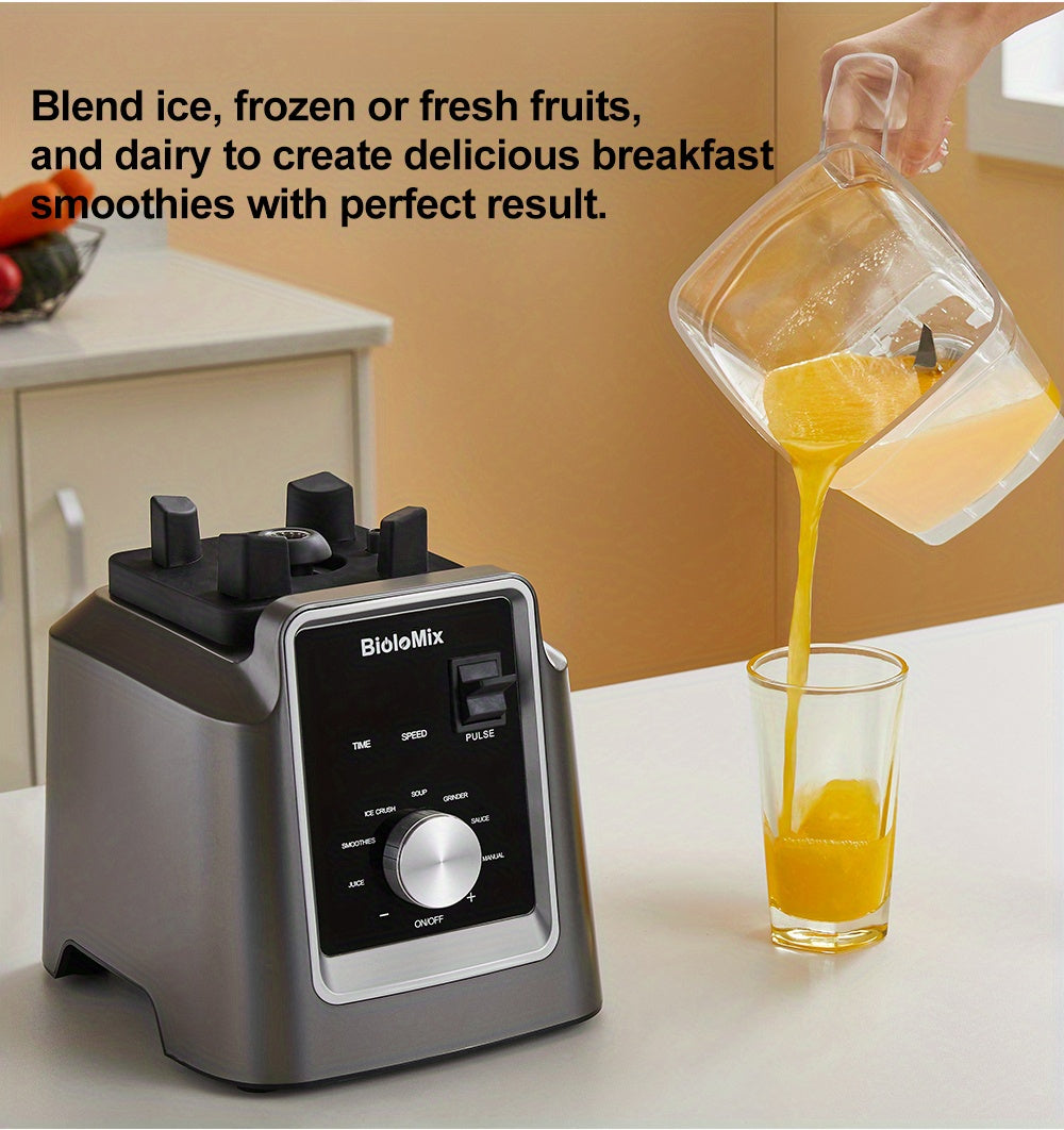 BioloMix 67.63oz Commercial Blender - Digital, BPA-Free, Automatic Program, Professional Mixer For Juicing, Food Processing, Ice Crushing, And Smoothie Making