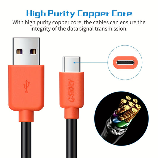 [2 Pack] G-STORY Data Cable, 5ft + 10ft Dual Wire Combination, High Purity Copper Core, Faster And More Durable, Supports Connecting To Mobile Phones, Computers, Tablets, TVs And Controllers
