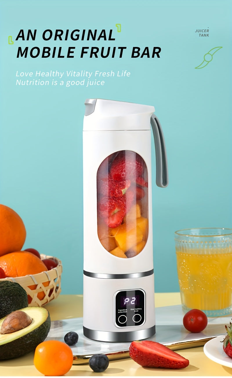 1500mAh Cord Travel Mini Juicer - Portable Citrus Juicers for Shakes and Smoothies - High-Speed Blender with 50W Power, Compact Size for Kitchen and On-The-Go Use