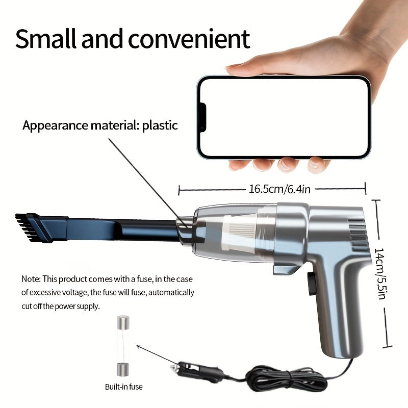 [Super Strong] Mini Car Mounted Vacuum Cleaner - High-Power, Dual-Purpose, Portable - For Sedan, Small Spaces