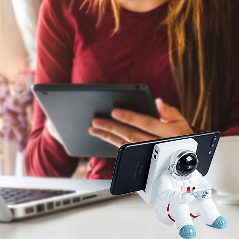 Creative Astronaut Desk Phone Holder - Universal Cell Phone and Tablet Stand, Perfect For iPhone, For iPad, and For SamSung Phones