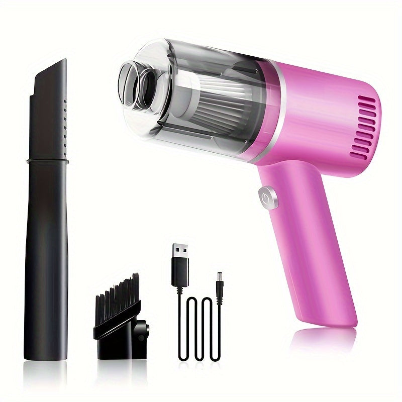 Pink car wireless vacuum cleaner super suction super power dry and wet cleaning cat hair pet hair multi-functional cleaning handheld mini portable