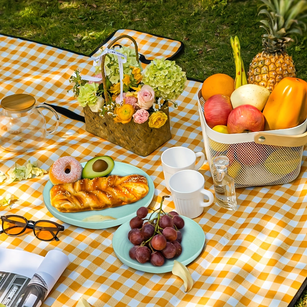 32pcs Vibrant Wheat Straw Round Dinnerware Set - Microwave & Dishwasher Safe, Unbreakable, Lightweight, Reusable - Perfect for 4th of July, Christmas, Halloween, Thanksgiving Celebrations with Family and Friends