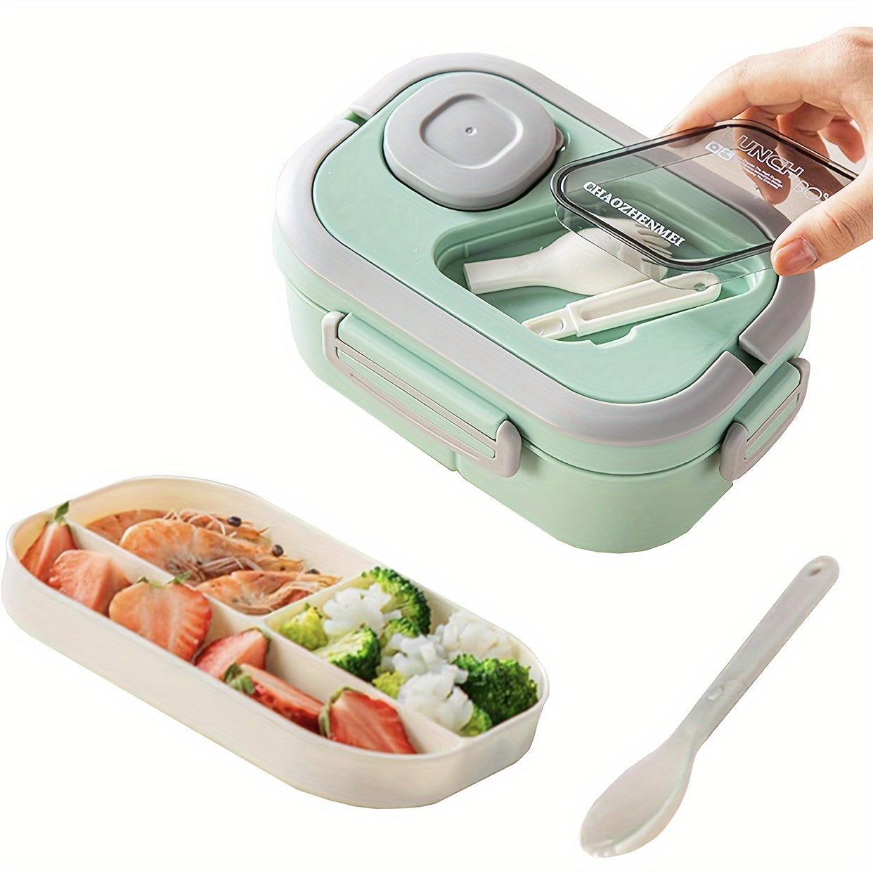 Multi-compartment insulated box Portable sealed fresh large capacity lunch box Microwave heating reusable lunch box Suitab