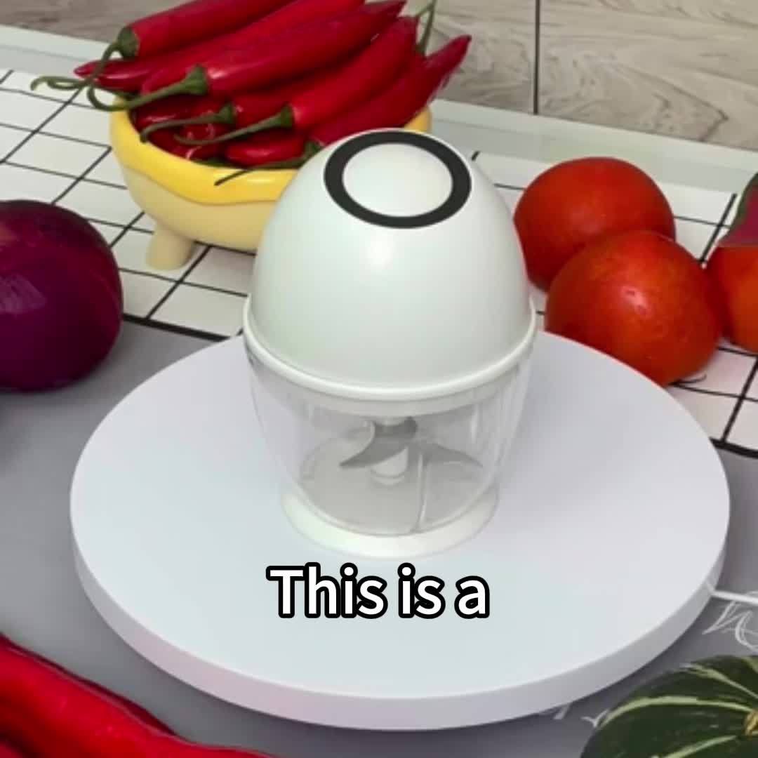 Electric Garlic Chopper, Mini Portable Veggie Chopper, 400ML Garlic Grinder Masher Onion Chopper, Blender To Vegetable, Wireless Food Processor For Ginger, Chili, Fruit, Meat - Stainless Steel Blades - Easy to Clean - Perfect