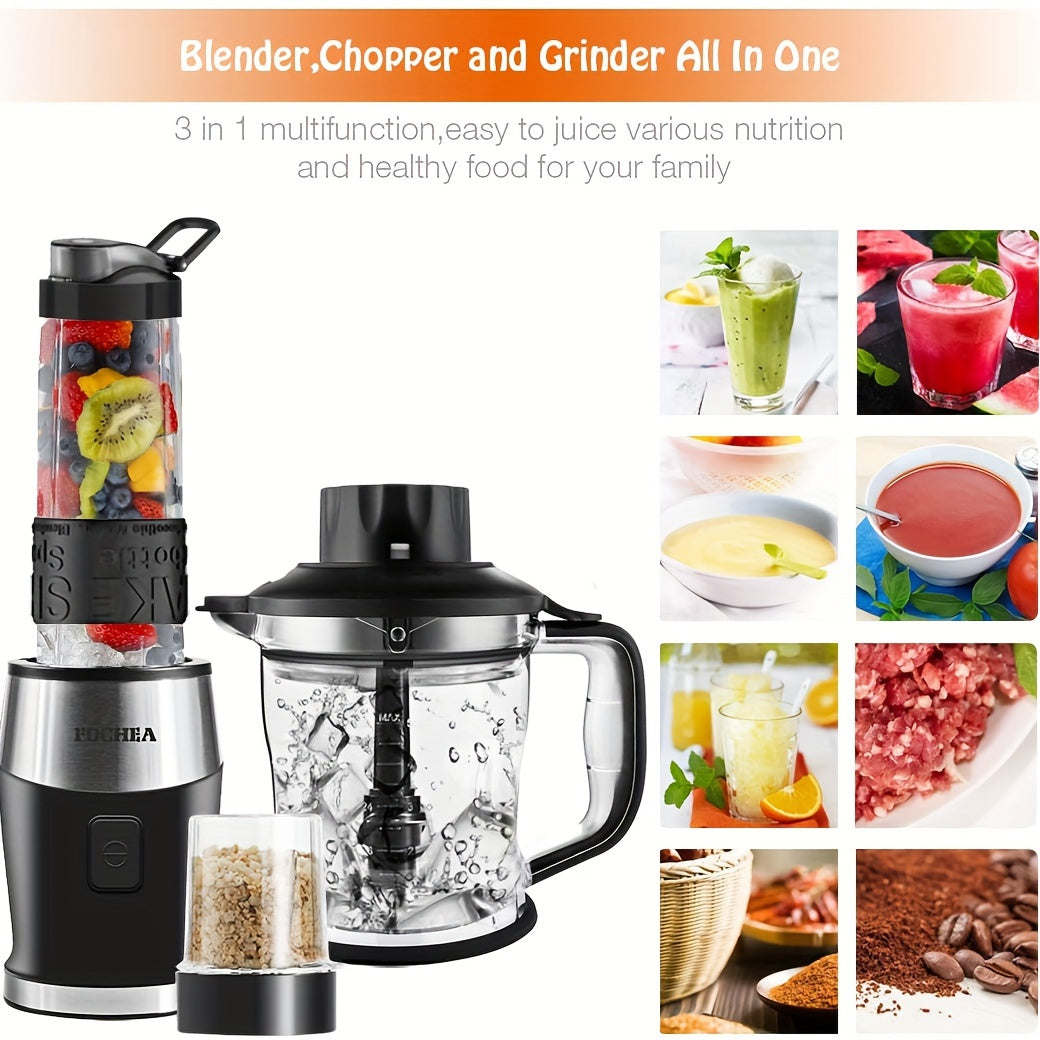 Blender And Food Processor Combo, Blender For Shakes And Smoothies, Personal Blender Small Blender, Suitable For Kitchen, Home, 700W Electric Blender With Mixer Grinder/Blender/Chopper
